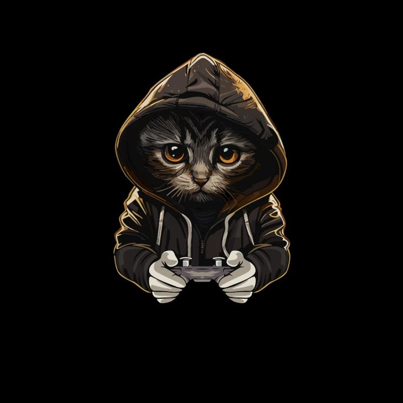 Gamer Chat Joueur de console cool