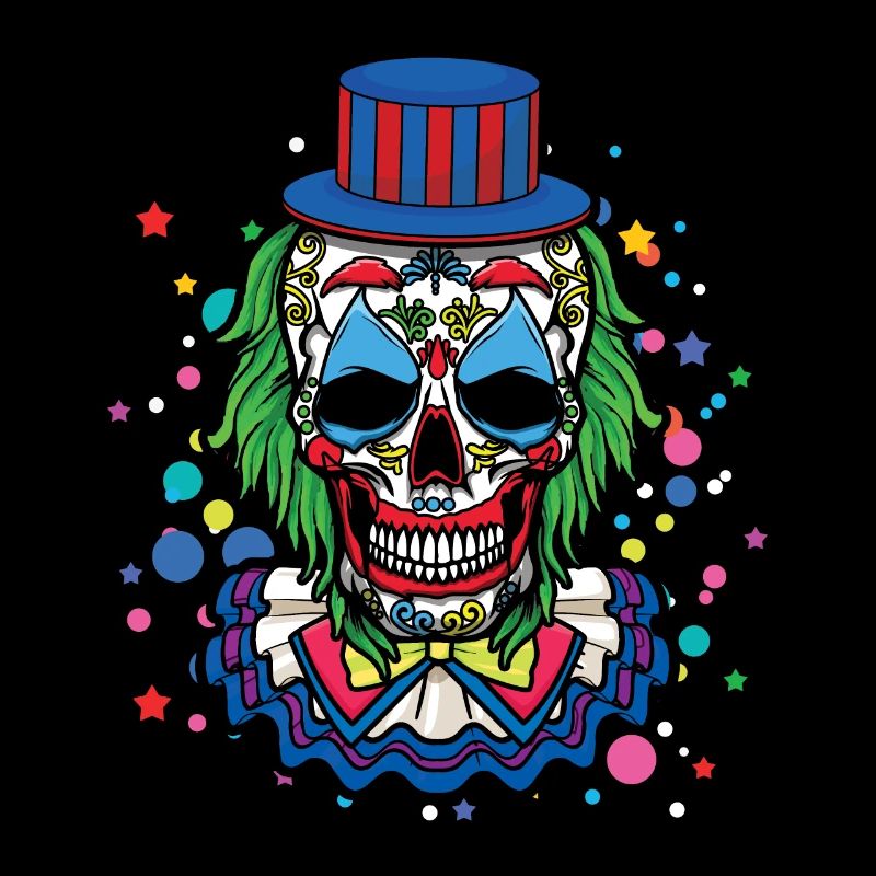 Clown effrayant Carnaval effrayant Dia De Los Muertos
