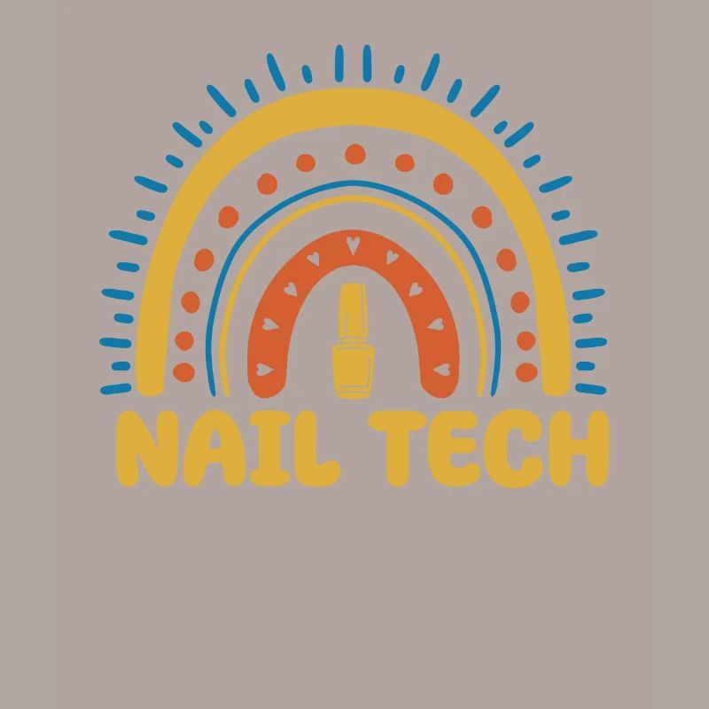Nail Technician Boho Rainbow