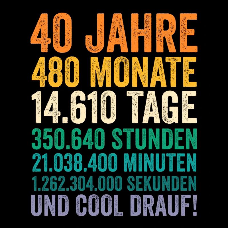 40 Jahre Vierzigster Geburtstag