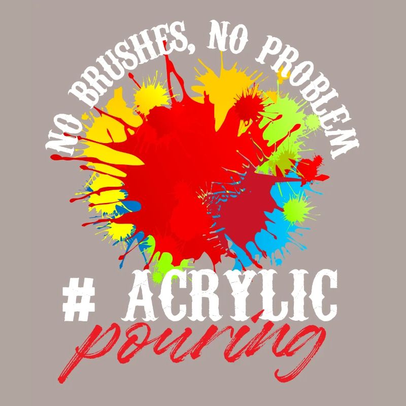 No brush No problem Acrylic pouring