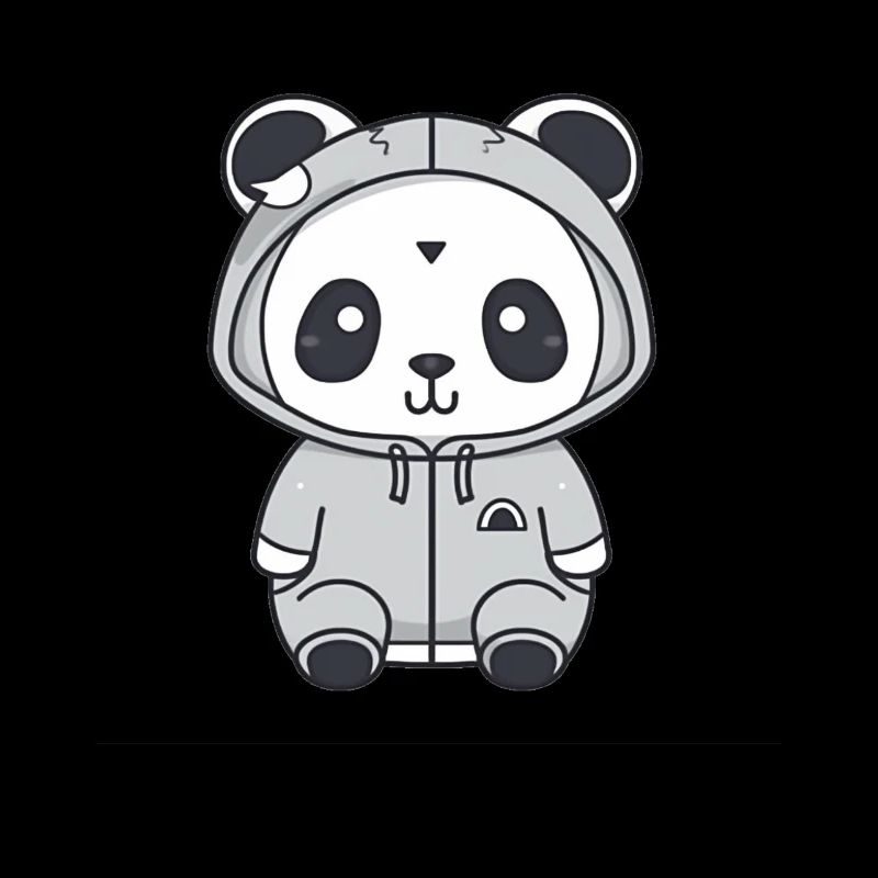 Mignon Anime Style Panda Kawaii