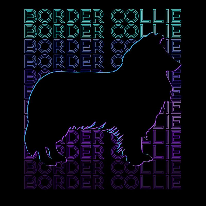 Border Collie Hund Retro