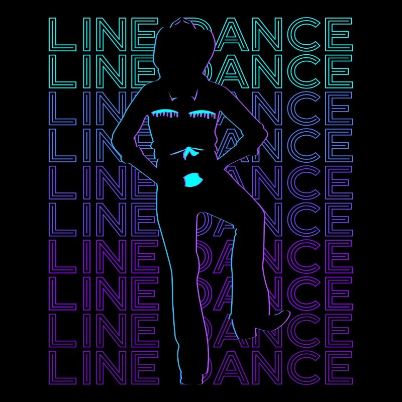 Line Dance Line Dancing Line Dancer Retro
