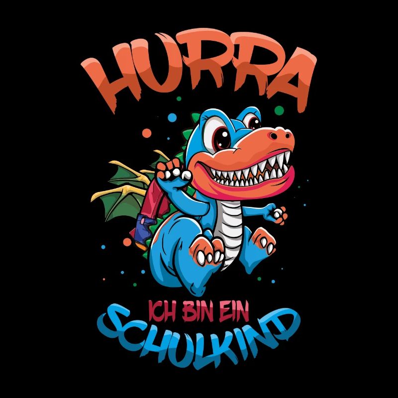 Hurra Ich Bin Ein Schulkind Dino Einschulung