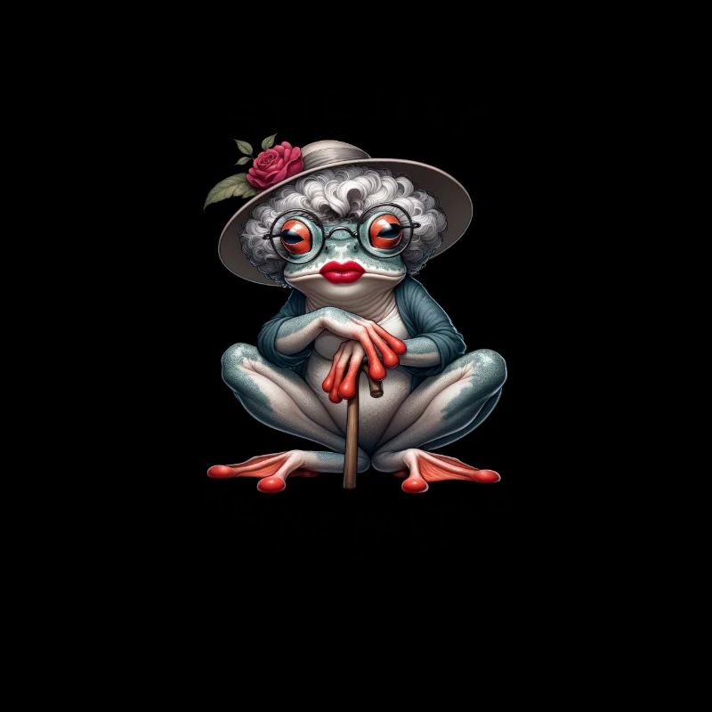 Modebewusste Kröte mit Hut