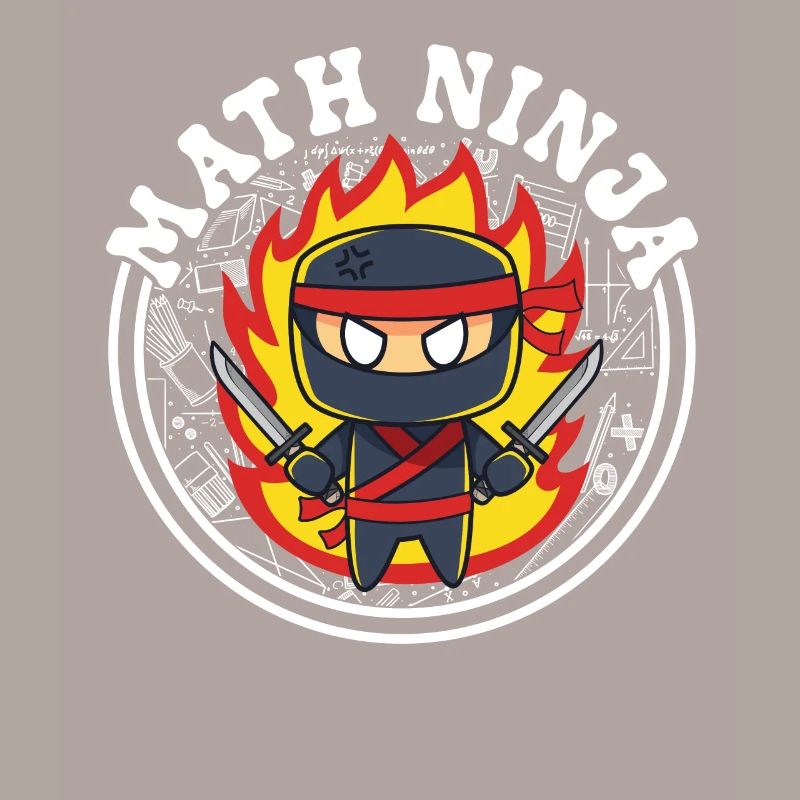 Funny Math Ninja Mathematics Geek Numbers