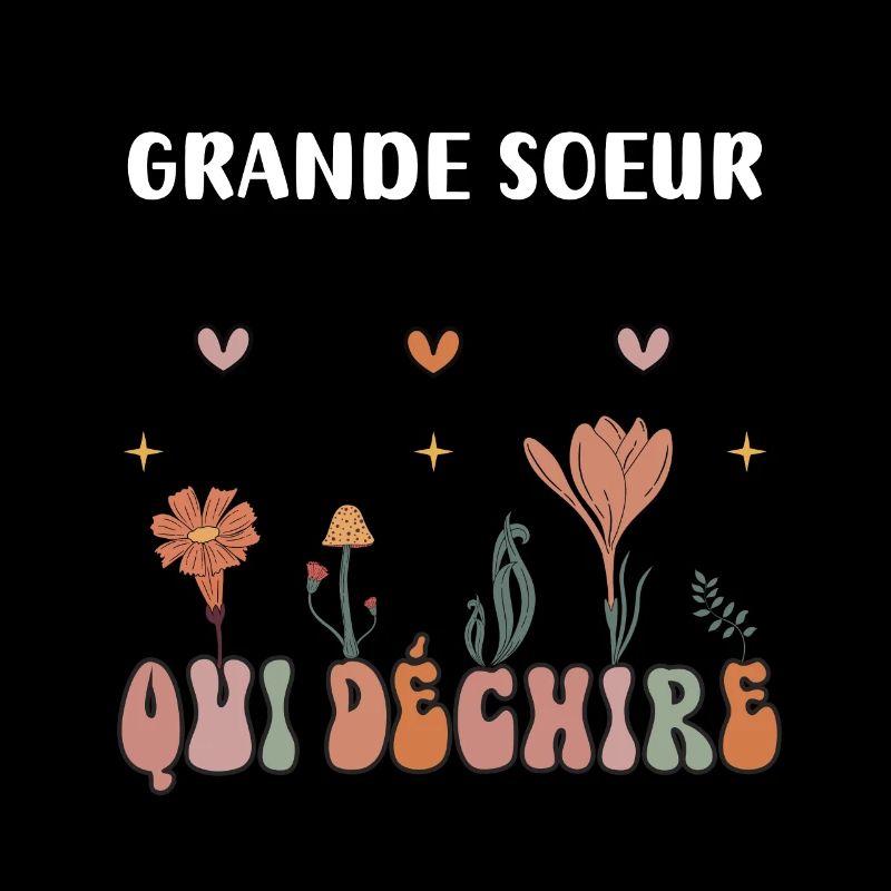 grande soeur qui déchire fleurs boho