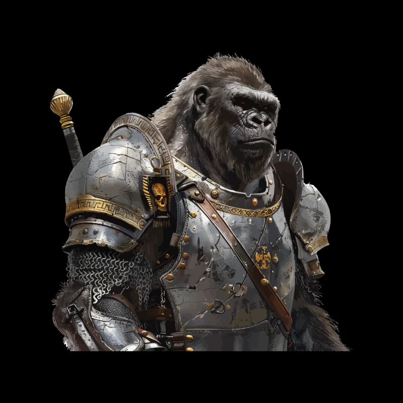 Gorilla Ritter Mittelalter