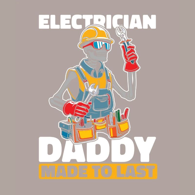 Electrician Electronics Technician Skeleton Fathers Day Dad