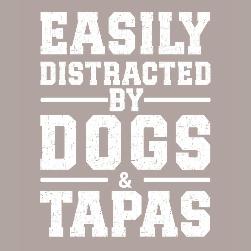 Facilement distrait par les chiens et les tapas