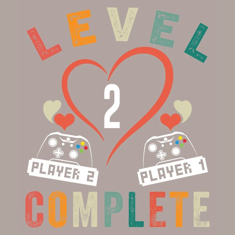 Level 2 Complete 2nd Anniversary 2 Years Wedding