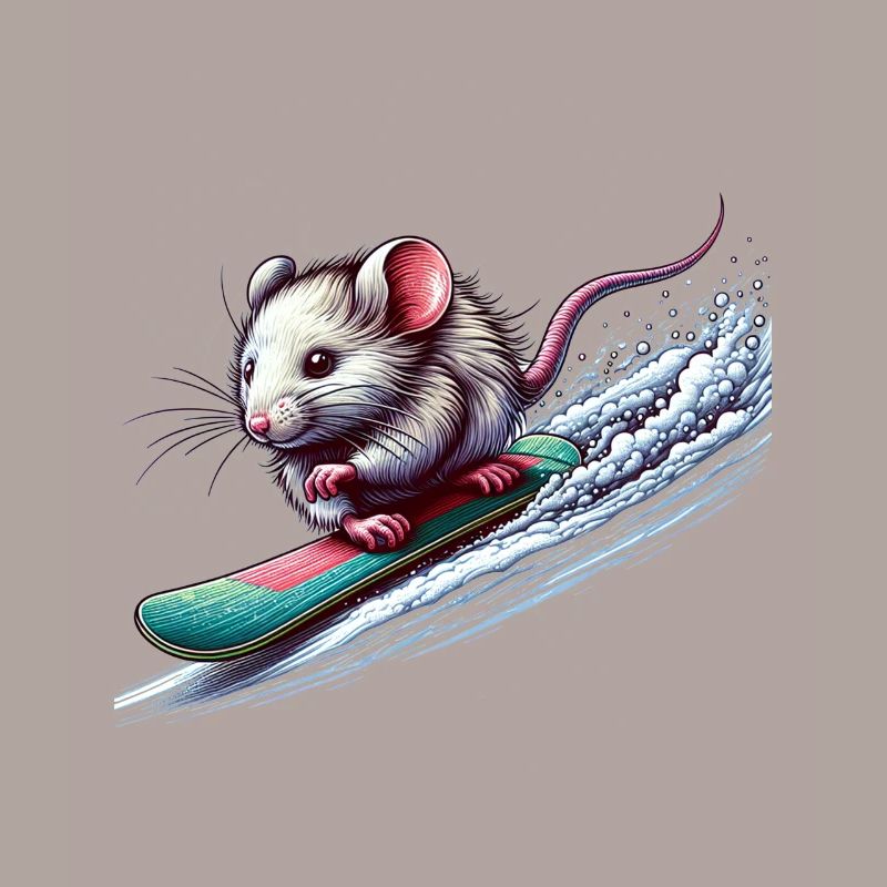 Cute Snowboarder Mouse