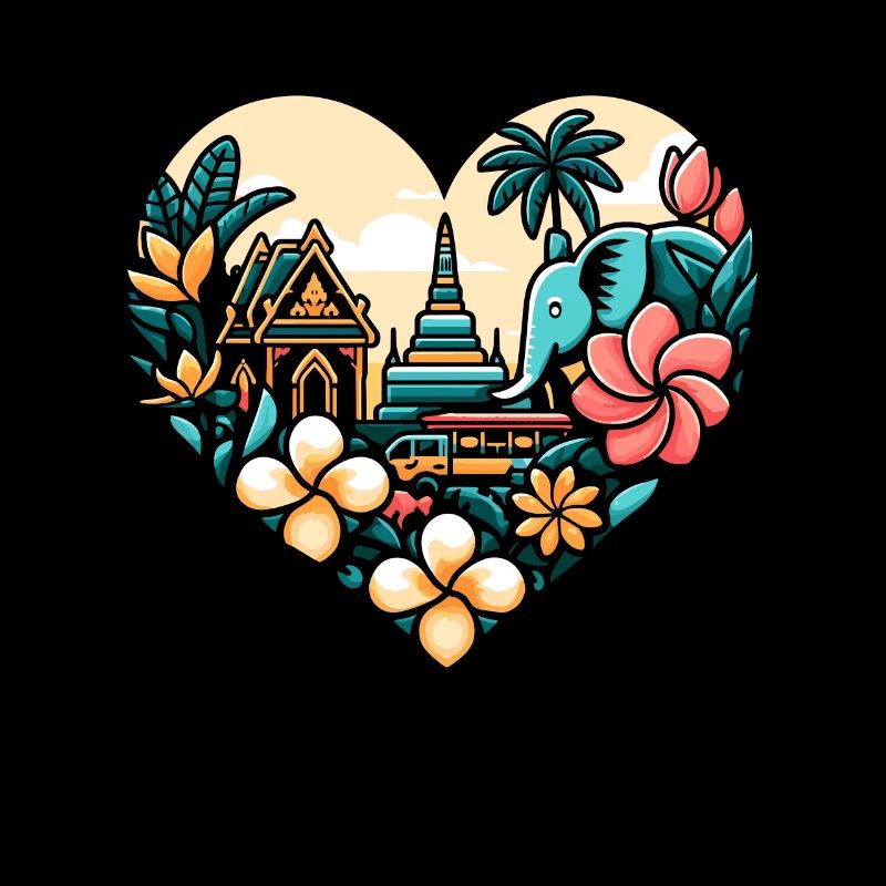 Temple thaïlandais éléphant pagode de Bangkok