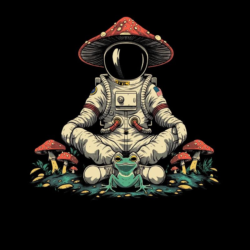 Cottagecore Aesthetic Astronaut Frog Mushroom Gob