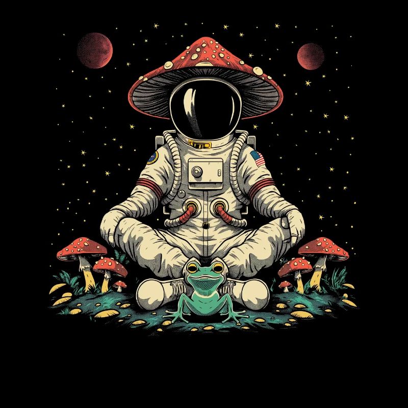 Cottagecore Esthétique Astronaute Grenouille Champignon Witc