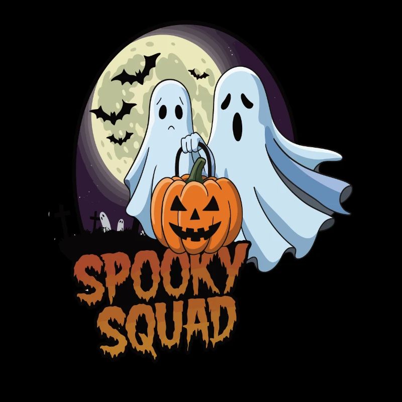 Halloween Spooky Squad Ghost with Hat