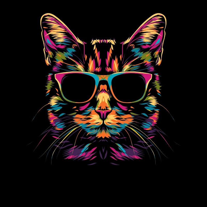 Tabby Katze Orange Katze Sonnenbrille Popart
