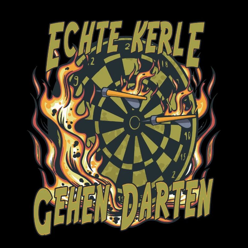 Dartscheibe - Echte Kerle gehen darten