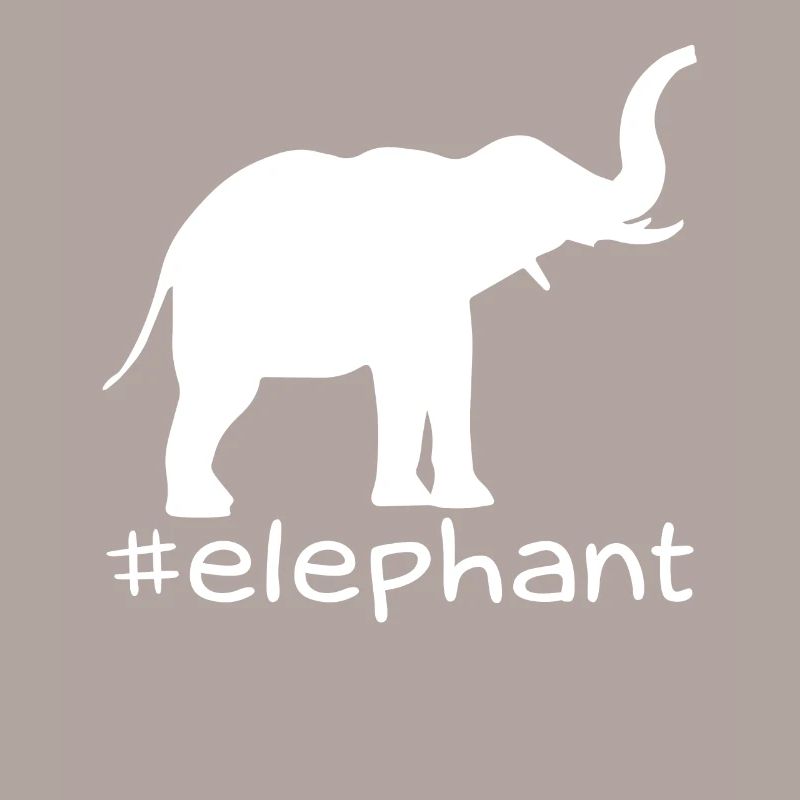 Funny Elephant Hashtag