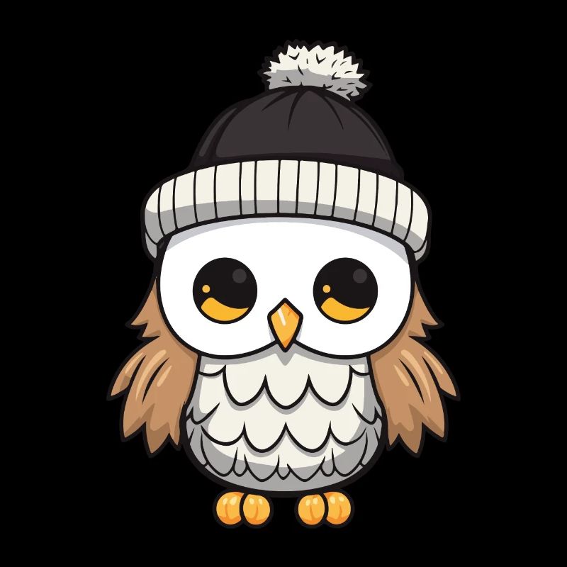 Eule Winter Comic Mütze