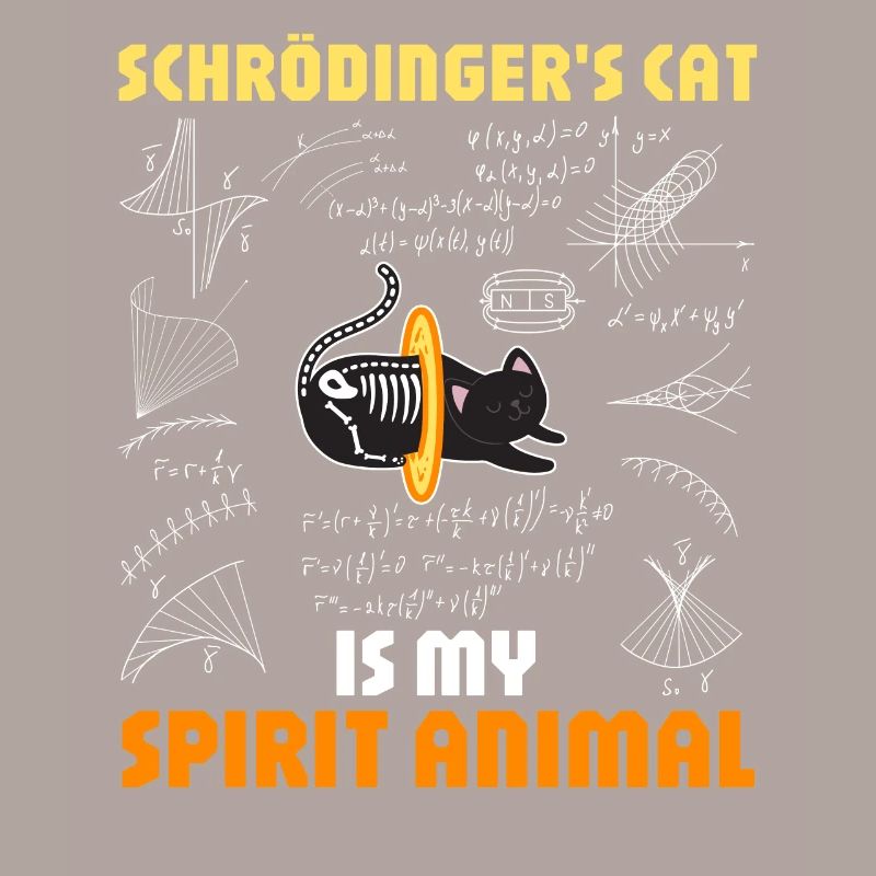 Physics Quantum Nerd Dead + Alive Schrödingers