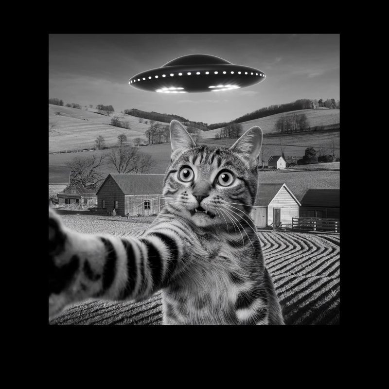 Alien Encounter Cat Selfie