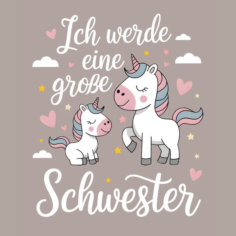 Ich werde eine große Schwester Einhorn