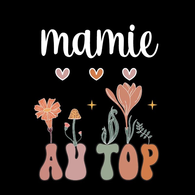 Oma an der Spitze Boho Bohème Blumen Geschenk Oma