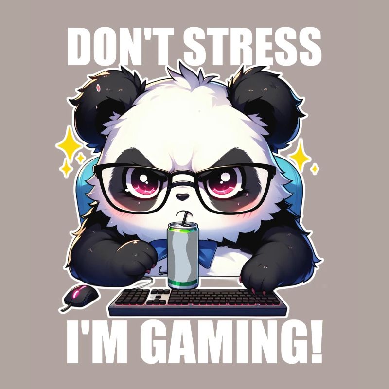 I'm Playing Gaming Panda Grumpy Funny