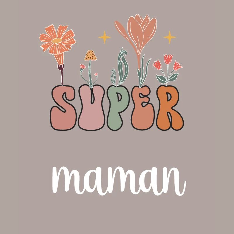 Super Mom Boho Bohemian Blumen Mutter Geschenk