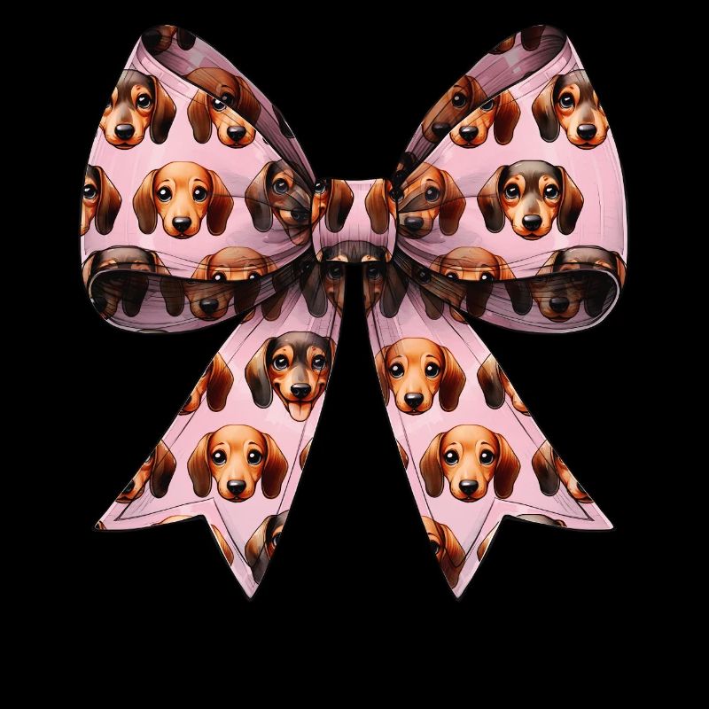 Coquette Bow Dachshund Dog Mom Pattern Pink