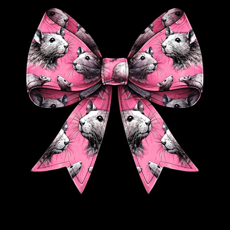 Coquette Bow Rat Mouse Pattern Mom Mothers Day