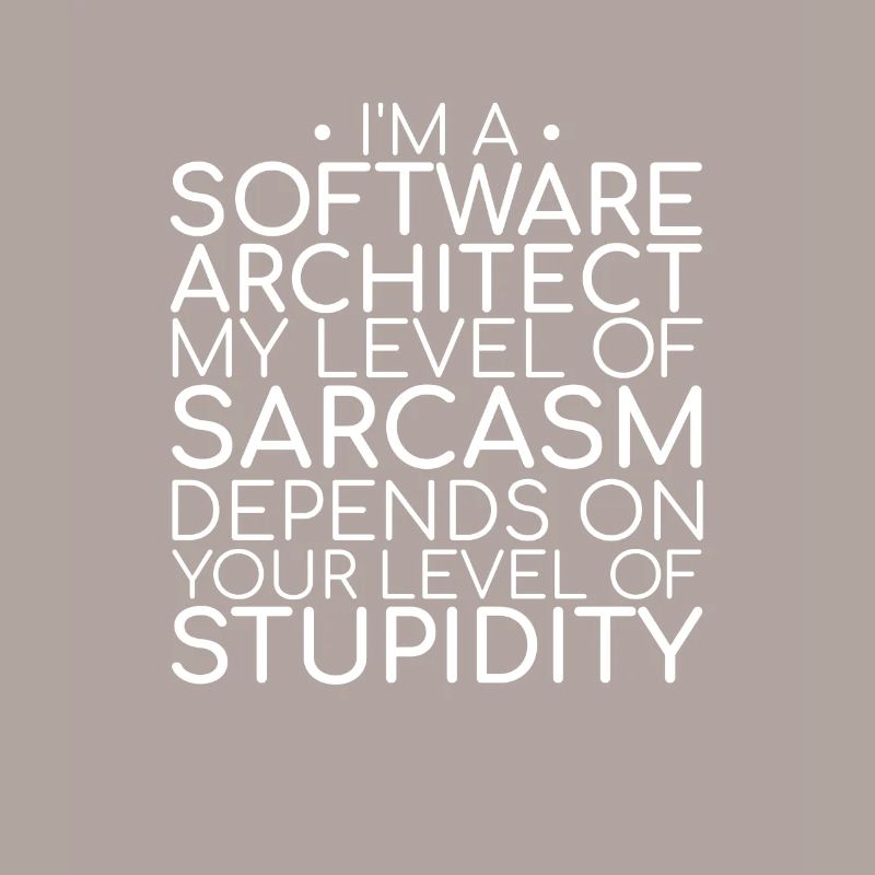 "Software Architect Sarcasm |Software Architektur"