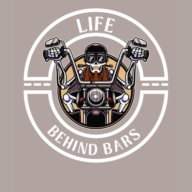 Leben hinter Gittern Skeleton Motorräder Rennen Geschenk