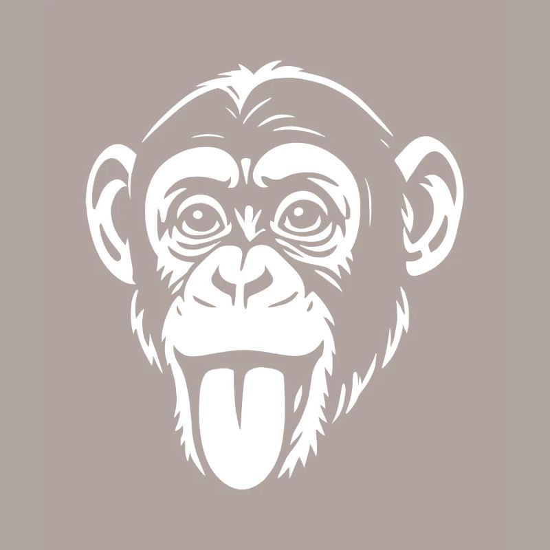Affe - Schimpanse - Affengesicht - Kostüm