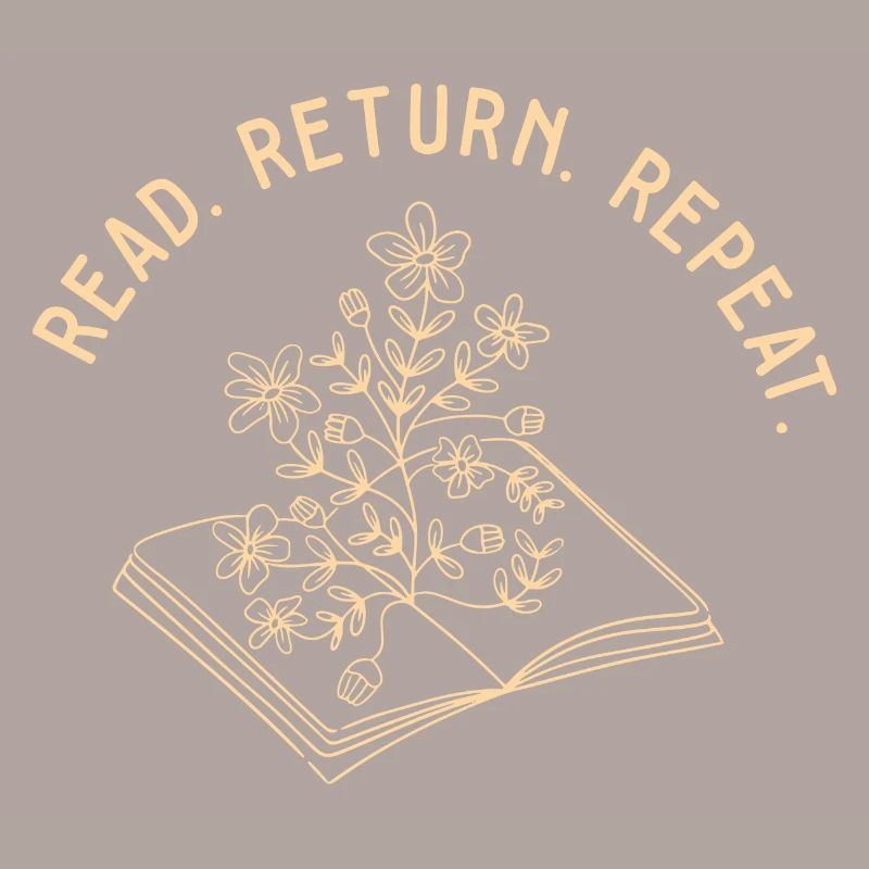 Librarian Read Return Repeat Library Worker Book