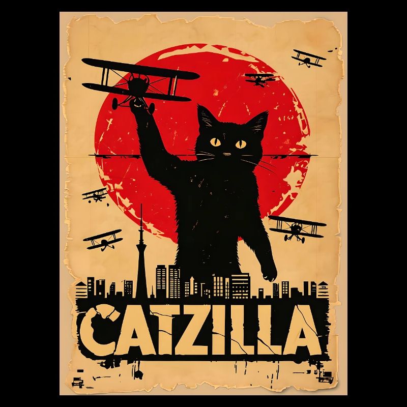 Chat guerrier dans le ciel de guerre
