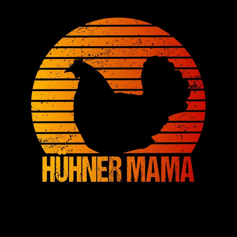 Hühner Mama retro