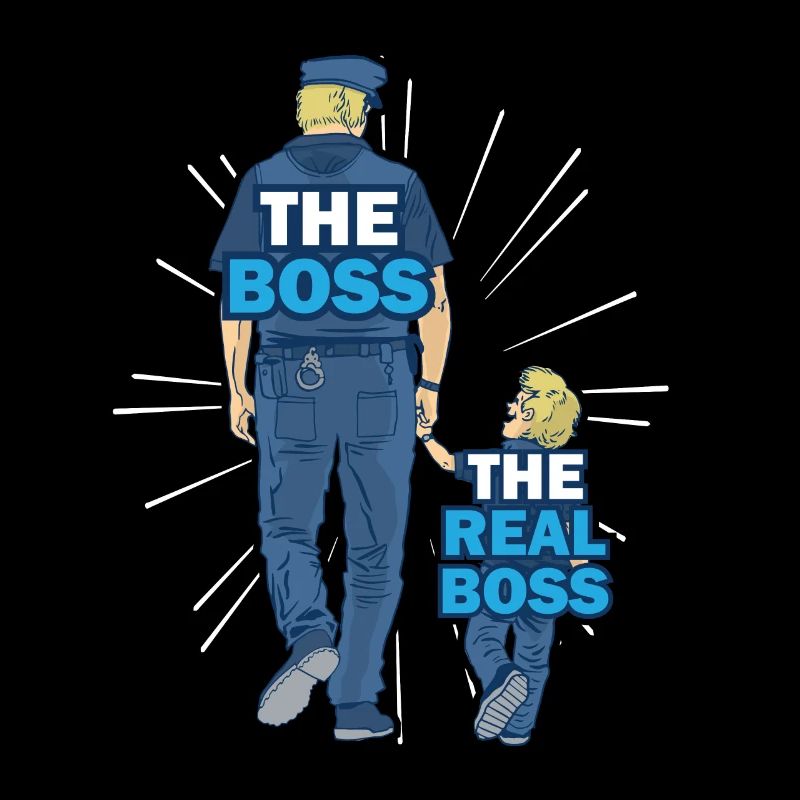 Polizei Papa Sohn Partnerlook