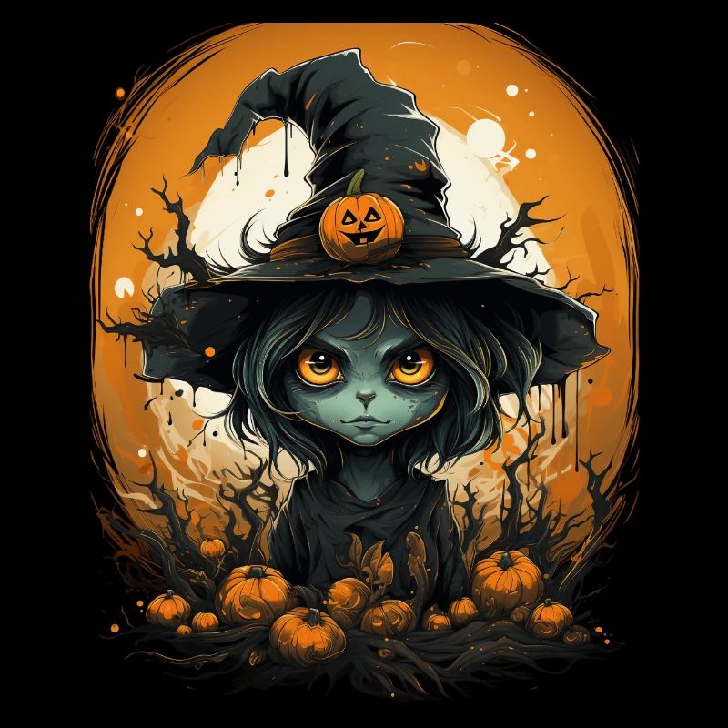 Sorcière d’Halloween I Style de dessin animé I Sorcière