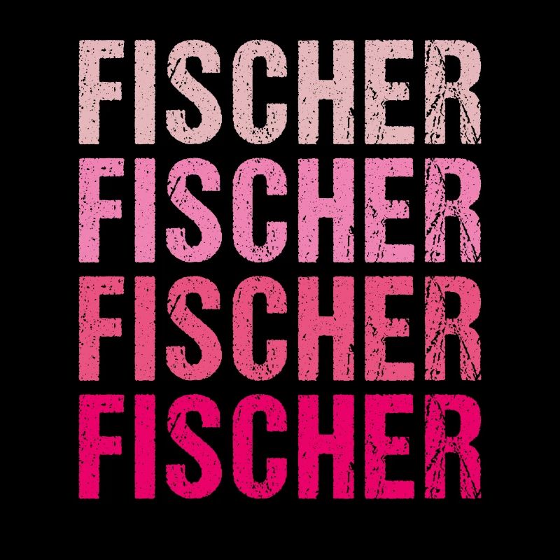 Fischer Retro Rosa Nachname Geschenkidee