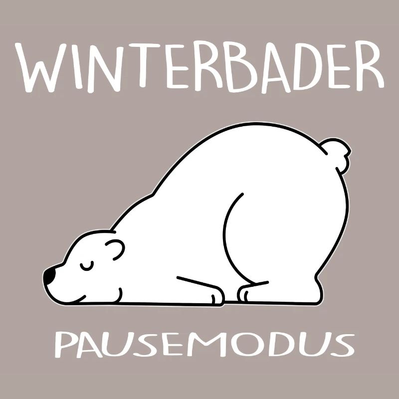 eisbader winterbader eisbär cool cold winter pause