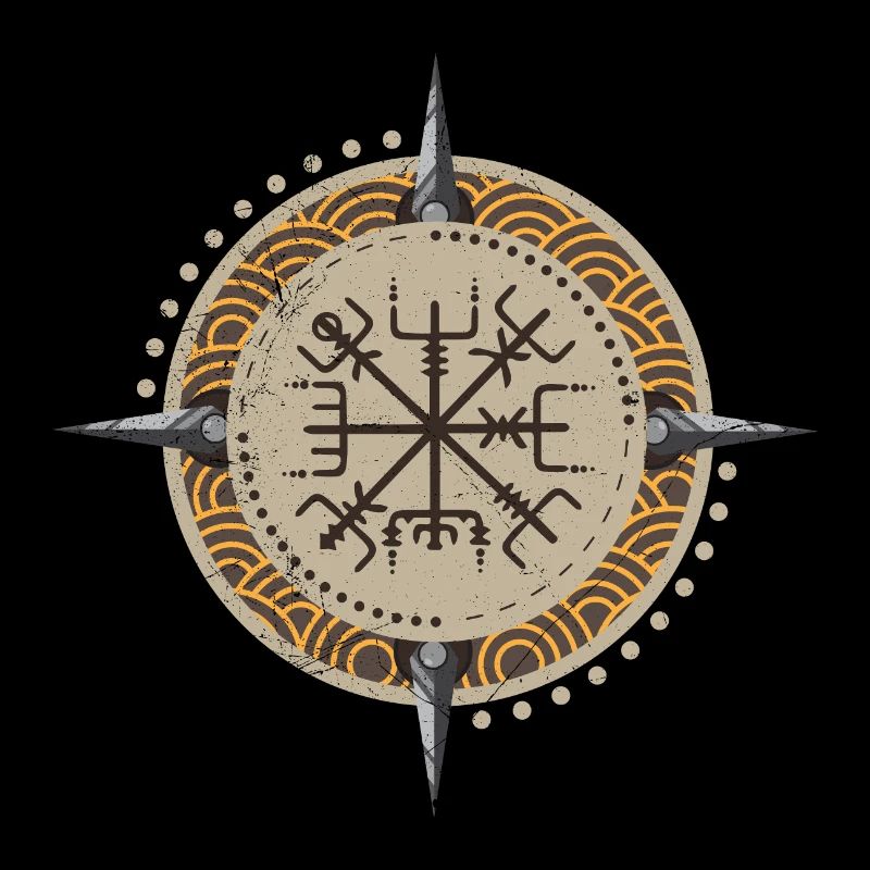 Symbol Vegvisir Vegvísir Wikinger Geschenkidee