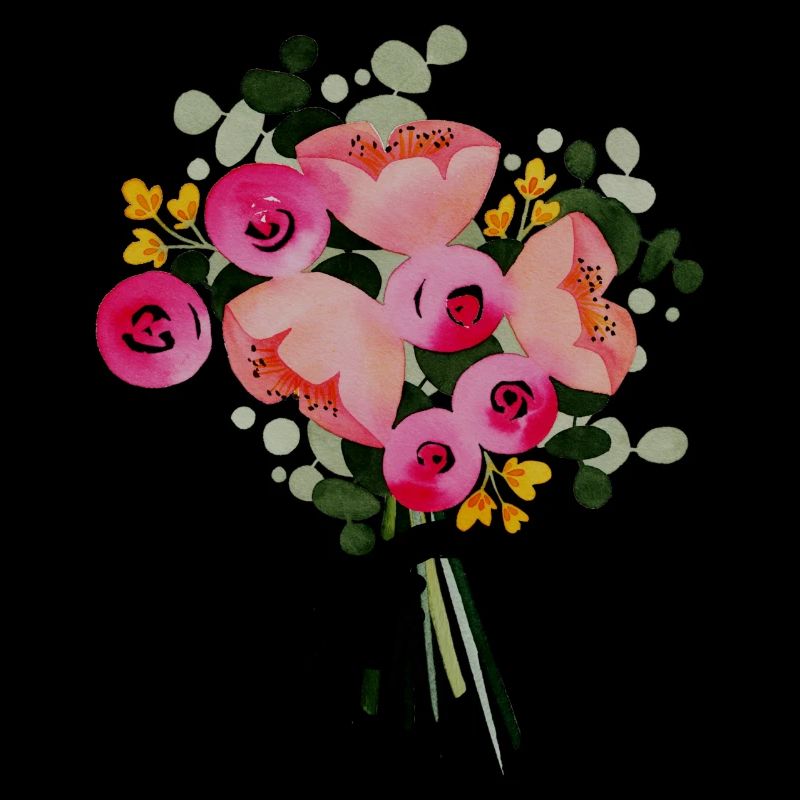 Bouquet dans la main
