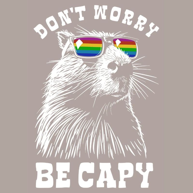 Capybara - Don't worry, be capy - Rainbow