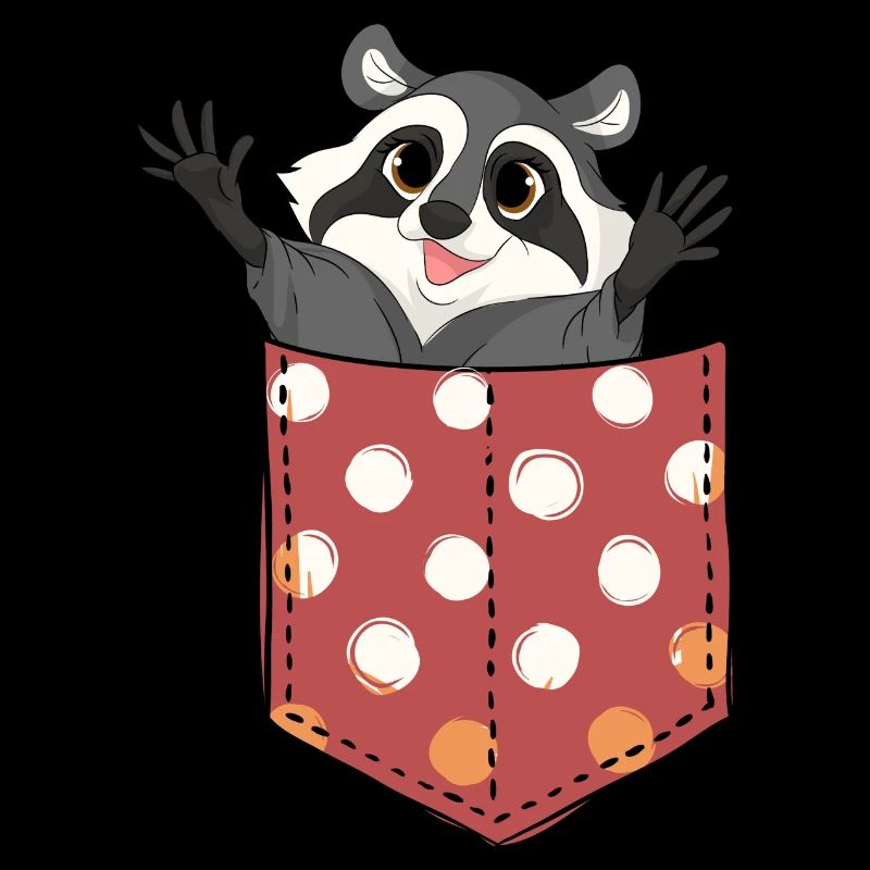 Trash Panda Süßes Geschenk Brusttasche Waschbär