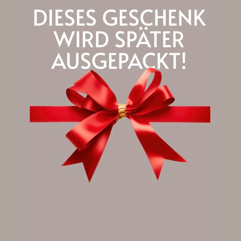 Weihnachtsgeschenk Geschenk wird später ausgepackt