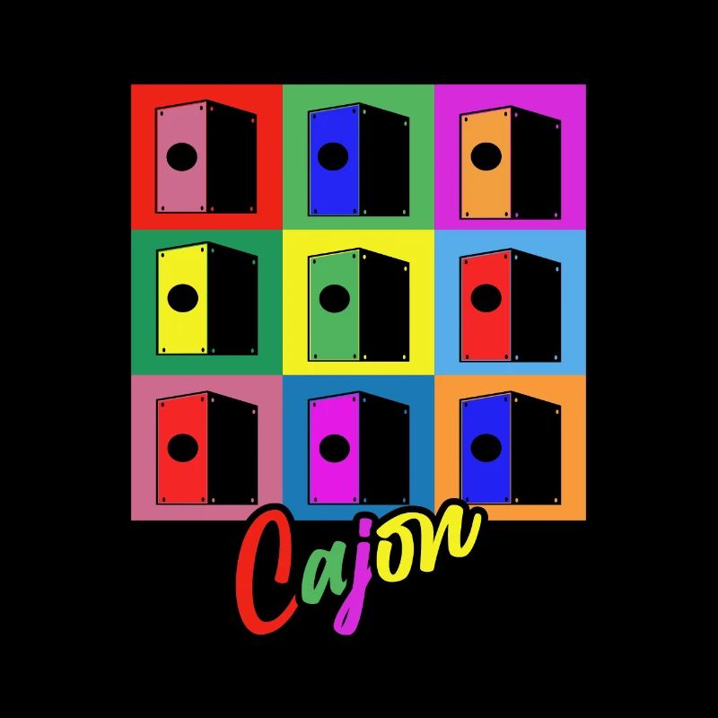 Cajon Colourful Cajon Pop Art Kajon Drummer