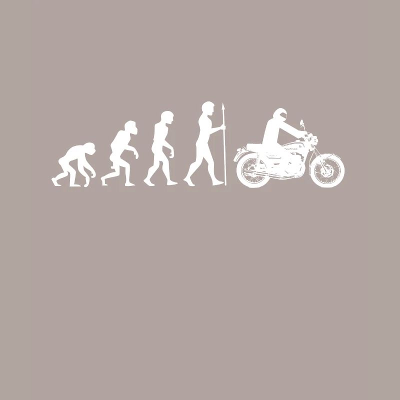 Evolution Affe Mensch Motorrad Biker Geschenk Idee